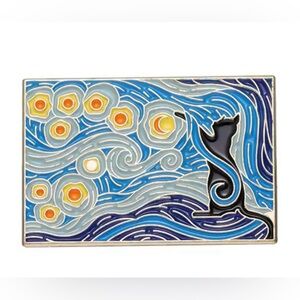 $2 CAT PIN/BROOCH. ENAMEL/METAL. NEW. $2 WITH ANY $10 ORDER OR MORE